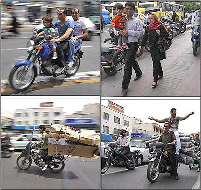 موتورسواران خطرناک در تهران