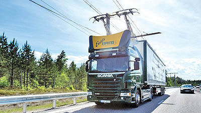 ساخت بزرگراه‌های برقی برای کامیون‌ها