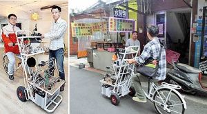 دوچرخه بازیافتی  در خیابان‌های تایوان