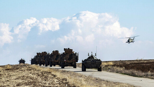 تمرین مشترک نظامیان روسیه و ترکیه در ادلب سوریه