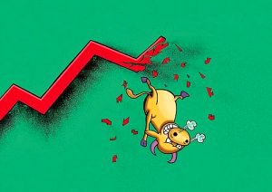 روایت کاریکاتوری از روزهای قرمز بازار سهام