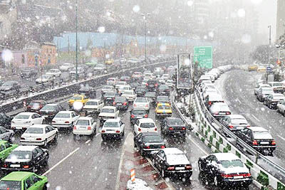 گره ترافیکی پایتخت با اولین برف