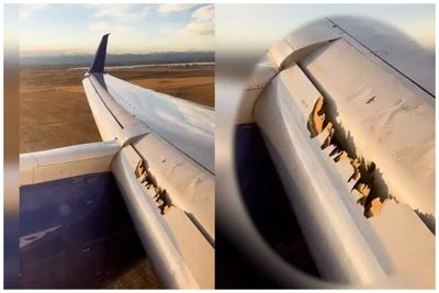 سانحه هوایی برای هواپیمای مسافربری آمریکایی/کنده شدن بال منجر به فرود اضطراری شد+عکس