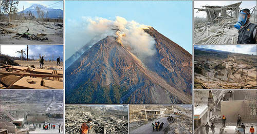 سونامی و آتشفشان در اندونزی