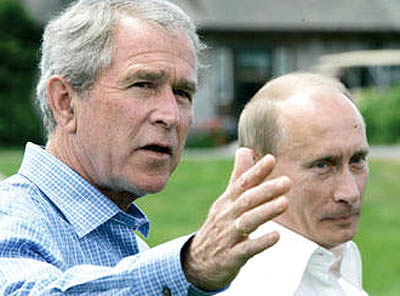 پایان دیدار بوش و پوتین