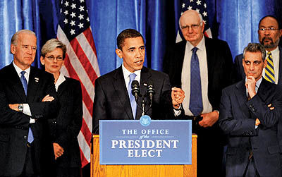 عزم اوباما برای مقابله فوری با بحران اقتصادی