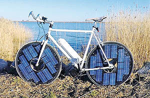 سلول‌های خورشیدی  برای دوچرخه الکتریکی