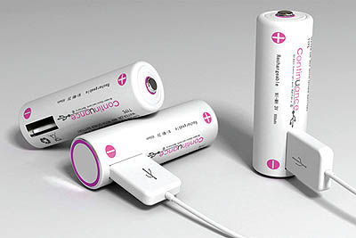 باتری قلمی با امکان شارژ USB
