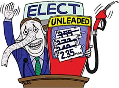 هر چه به انتخابات نزدیک‌تر می‌شویم قیمت بنزین کاهش می‌یابد