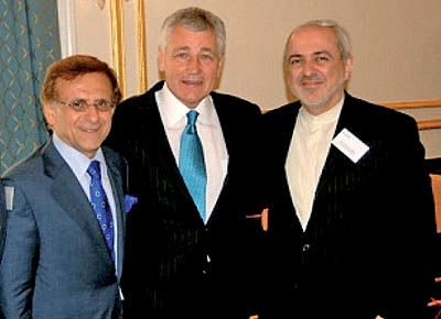 کاندیدای وزارت دفاع آمریکا در کنار هوشنگ امیراحمدی و محمدجواد ظریف