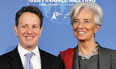حمایت احتمالی گیتنر از لاگارد برای ریاست IMF
