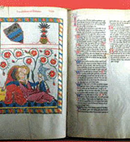 نمایش نسخه خطی شعر دوران قرون وسطی