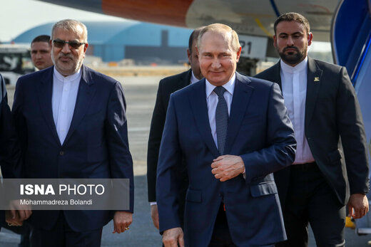 لحظه ورود پوتین به ایران+عکس‌ها