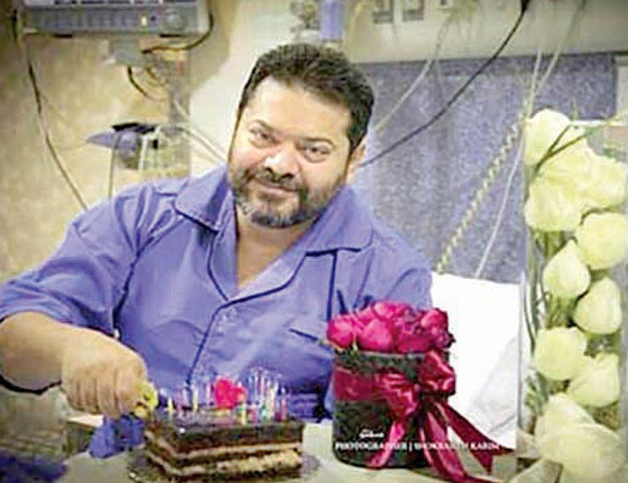 جشن تولد غلامرضا صنعتگر در بیمارستان