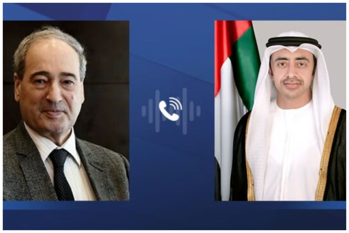 گفت‌وگوی وزرای خارجه امارات و سوریه درباره روابط دوجانبه