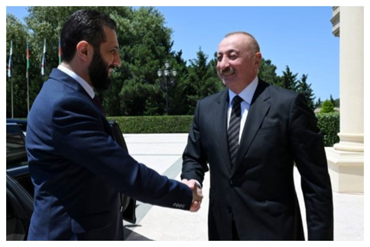 تصاویری از دیدار الجولانی و علی اف + عکس