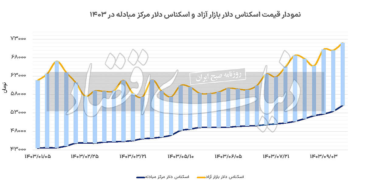 حرکت تند دلار رسمی