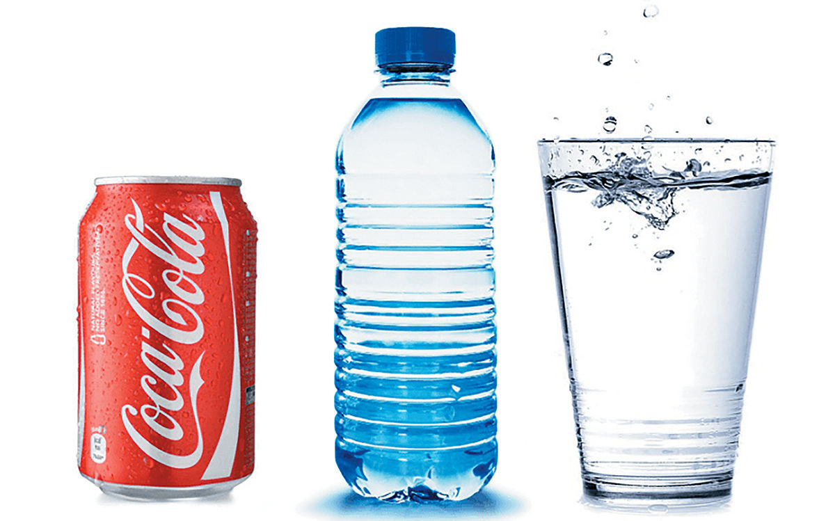 مصرف آب به‌جای کوکاکولا 