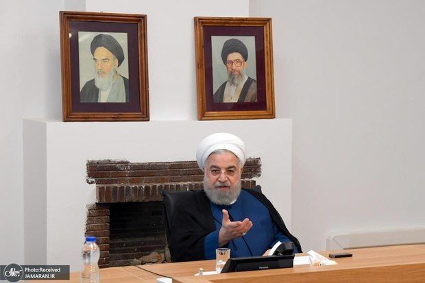 سخنرانی روحانی در جمع تعدادی از وزرا و معاونان دولت‌های یازدهم و دوازدهم درباره برجام+تصاویر

