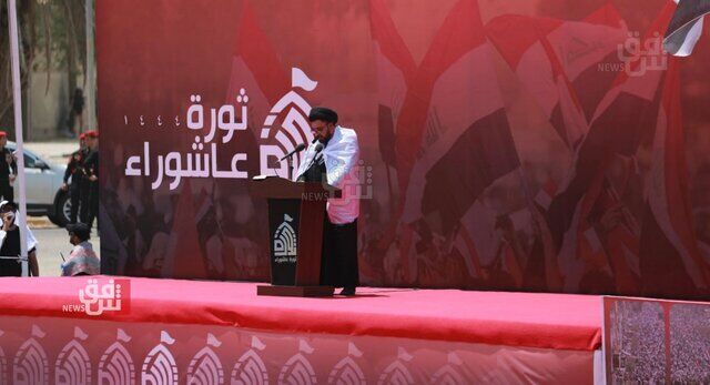 تصاویری از حضور حامیان جریان صدر در بغداد برای برپایی نمازجمعه