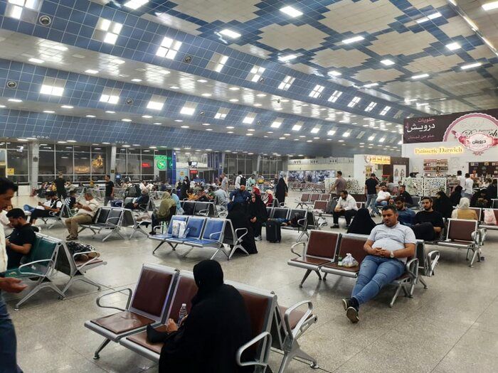 سرگردانی ۱۳ ساعته مسافران ایرانی بعد از لغو پروازها در نجف+جزئیات