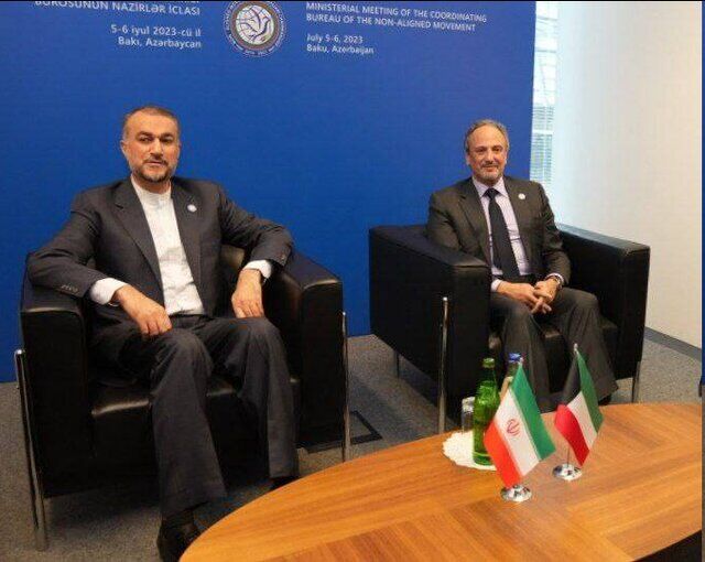 دیدار امیرعبداللهیان با همتای کویتی اش