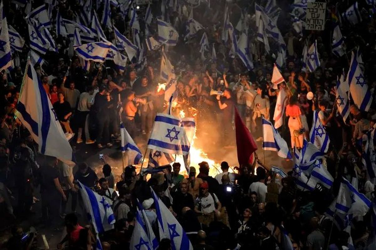 برگزاری مجدد تظاهرات گسترده علیه نتانیاهو