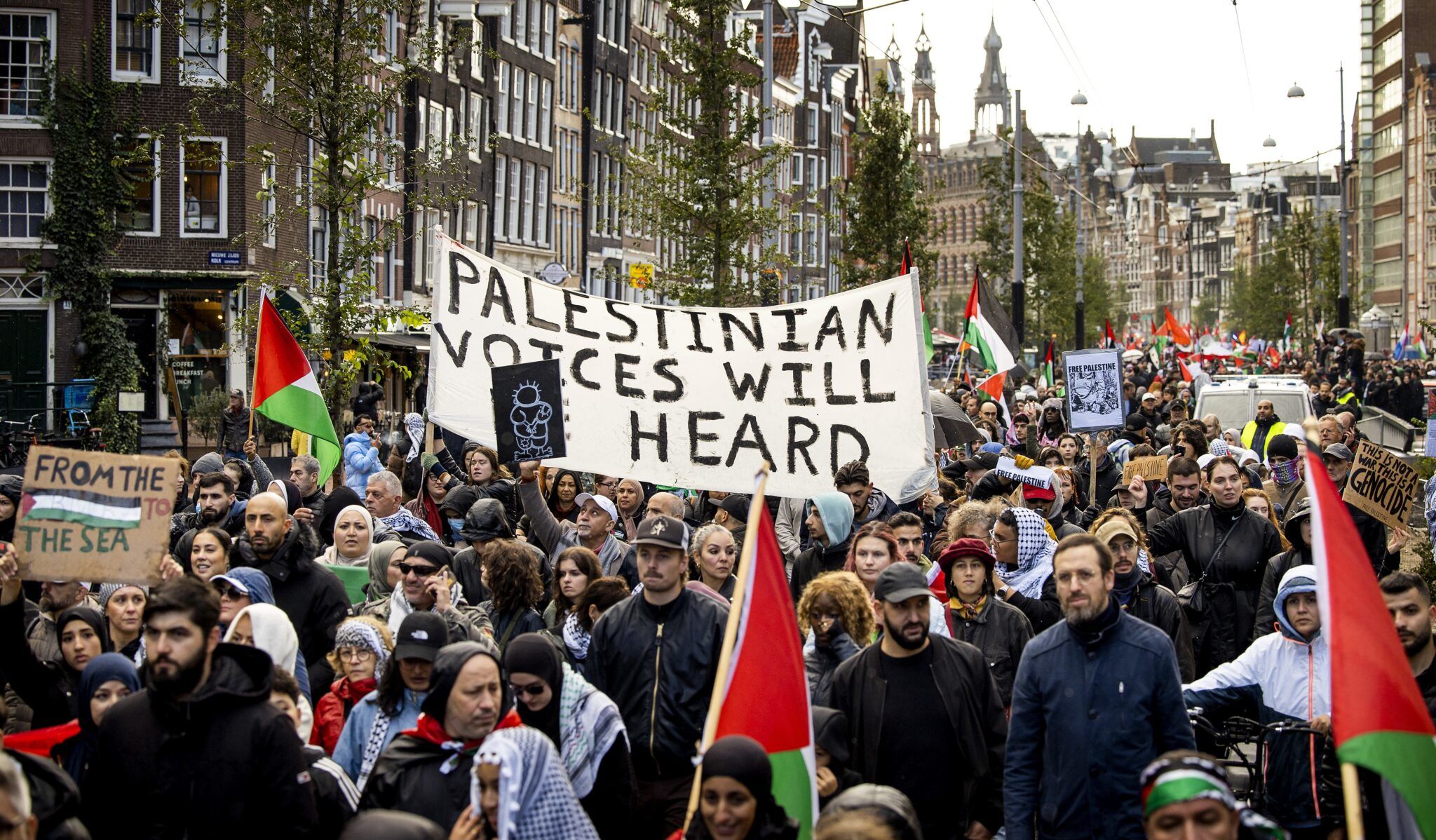 تجمع اعتراضی حامیان فلسطین در هلند
