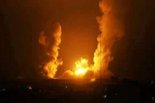 بمباران شبانه غزه توسط اسرائیل