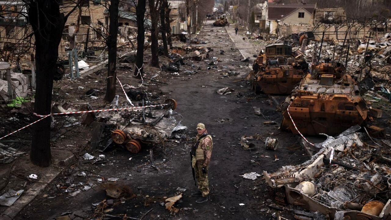 روسها  در نزدیکی کی‌یف مرتکب جنایات جنگی شده‌اند