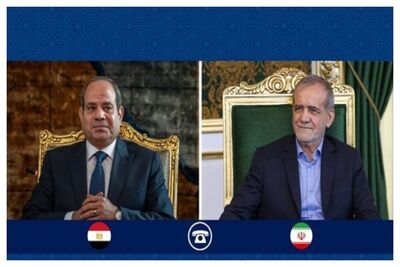 رایزنی تلفنی روسای جمهور مصر و ایران