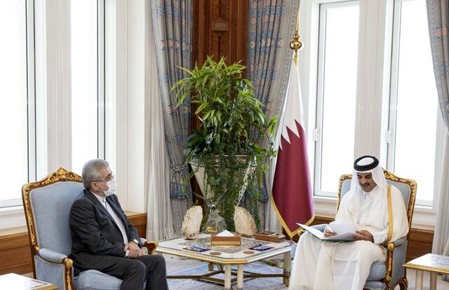 پیام رئیس جمهور ایران به امیر قطر تقدیم شد