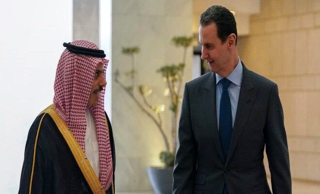 دیدار بشار اسد با وزیر خارجه عربستان