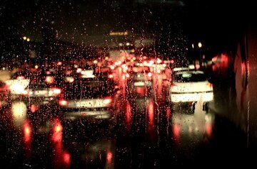 بلایی که اولین باران پاییزی بر سر ترافیک تهران آورد+عکس