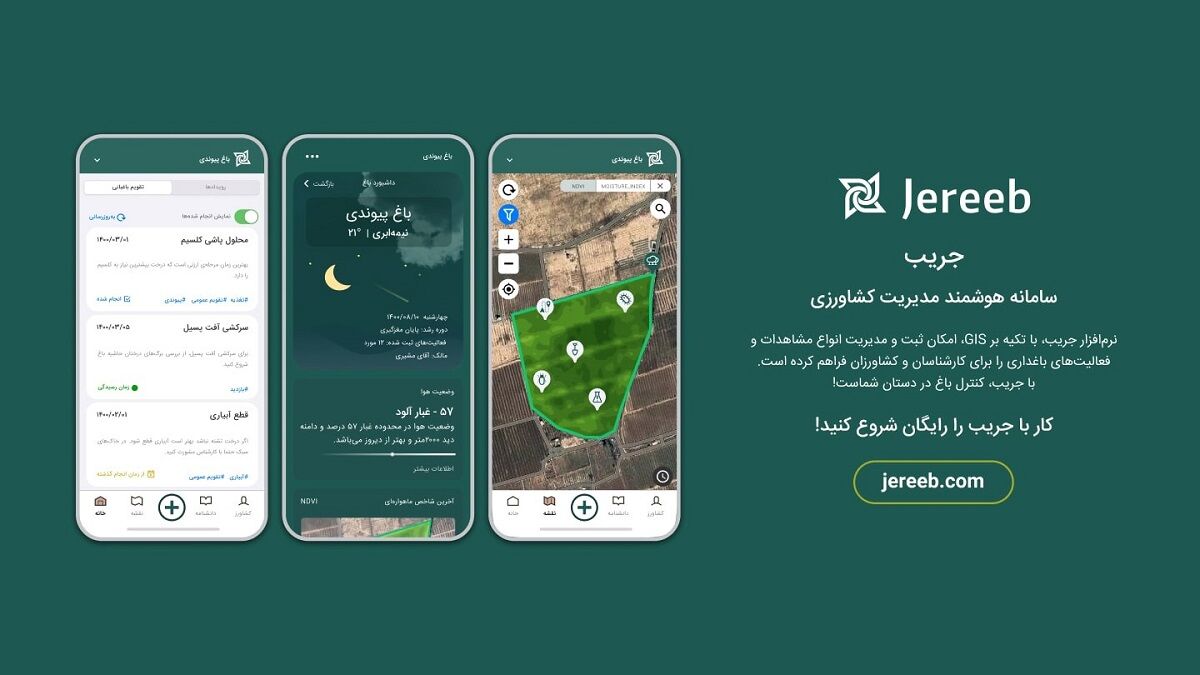 جریب، اپلیکیشن مدیریت هوشمند باغ
