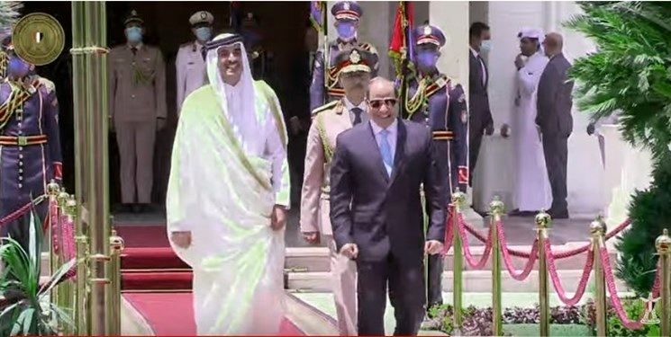 دیدار امیر قطر با رئیس جمهور مصر