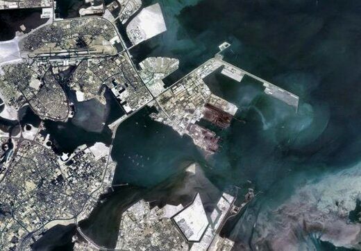 تصویربرداری ماهواره سپاه از پایگاه نظامی آمریکا در بحرین+عکس‌ها