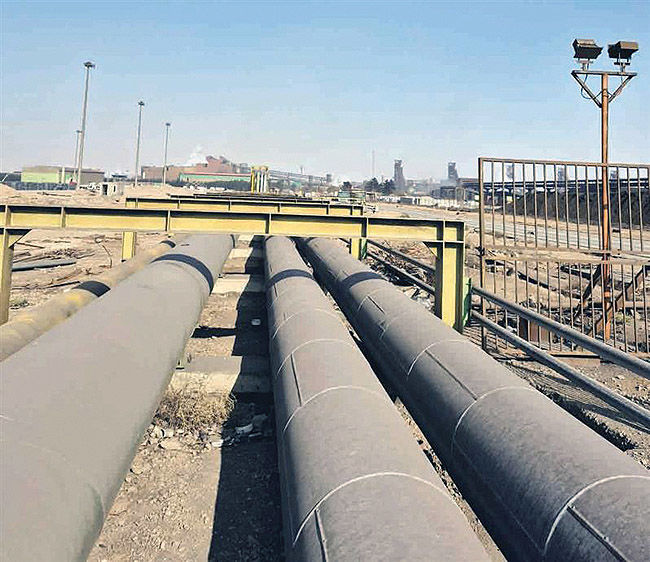 پروژه اتصال مخزن ۵۰ هزار مترمکعبی به رینگ اصلی آب صنعتی فولاد مبارکه