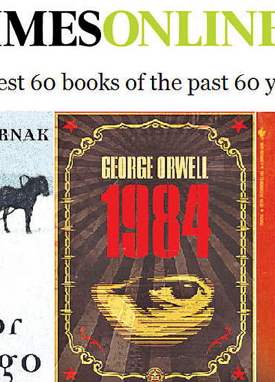 کتاب برتر ادبیات داستانی  در 60سال گذشته از نگاه تایمز