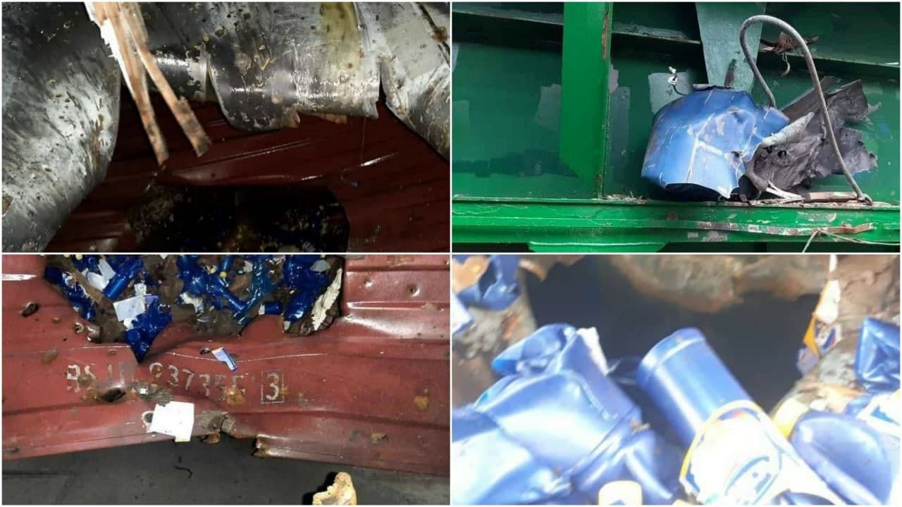 اولین تصاویر منتشر شده از آسیب وارده به کشتی کانتینربر ایران