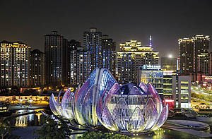 ساختمان نیلوفر آبی زیبا در چین