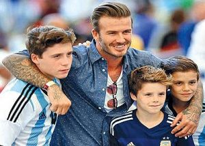 پسران «دیوید بکام» با لباس آرژانتین