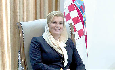 جوان‌ترین رئیس‌جمهور زن کرواسی به ایران می‌آید