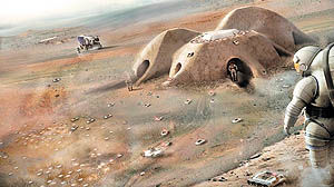ساخت پناهگاه‏های مریخ به کمک روبات چاپگر
