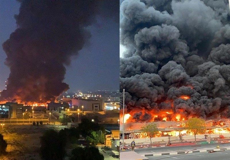 علت آتش سوزی در بازار امارات چه بود؟