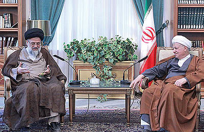 دیدار هاشمی رفسنجانی با اعضای مجمع محققین و مدرسین حوزه علمیه قم
