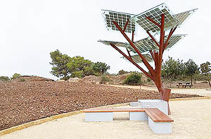 تولید برق زیر سایه درخت‌های خورشیدی