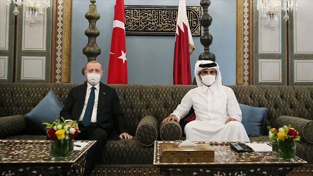 محور گفتگوی تلفنی اردوغان با امیر قطر