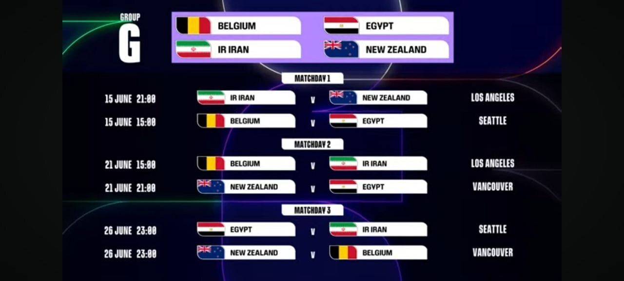 ساعت بازی‌های تیم ملی در جام‌جهانی اعلام شد/ هر سه دیدار در آمریکا؟ + جزئیات