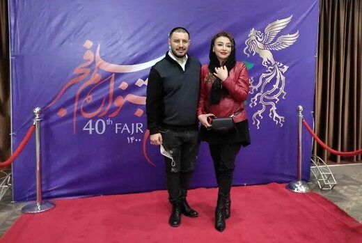عکسی از جواد عزتی و همسرش در جشنواره فجر